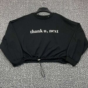 Ariana Grande Sweatshirt Women Large Divided H&M Pullover Crop Long Sleeve L